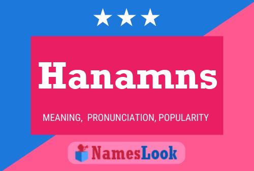 Hanamns Name Poster