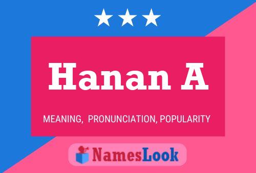 Hanan A Name Poster