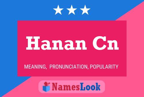 Hanan Cn Name Poster