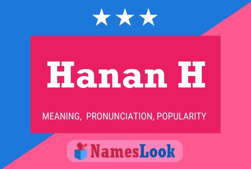 Hanan H Name Poster