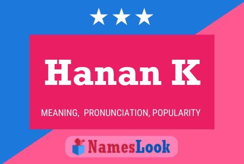 Hanan K Name Poster