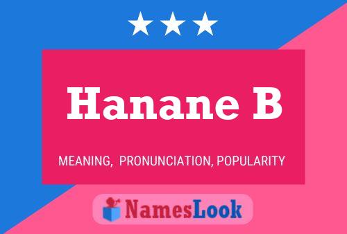 Hanane B Name Poster