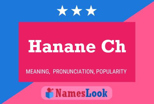 Hanane Ch Name Poster