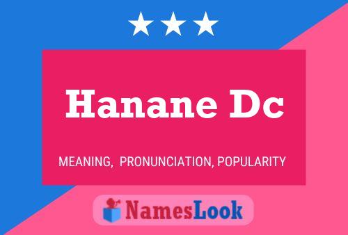 Hanane Dc Name Poster