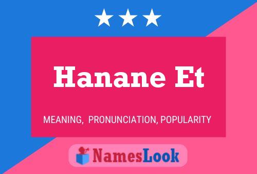 Hanane Et Name Poster