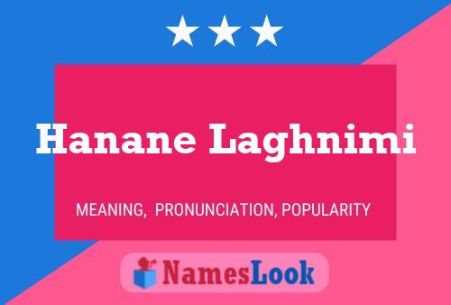 Hanane Laghnimi Name Poster