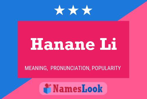 Hanane Li Name Poster