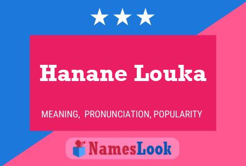 Hanane Louka Name Poster