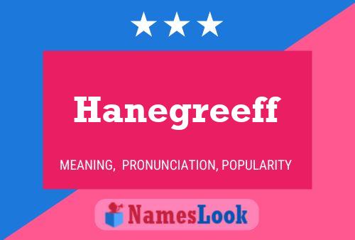 Hanegreeff Name Poster