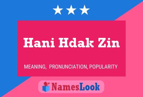 Hani Hdak Zin Name Poster