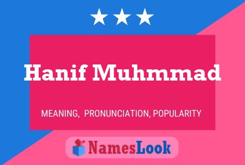 Hanif Muhmmad Name Poster