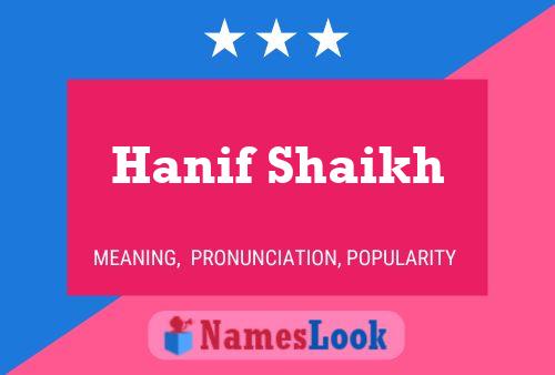 Hanif Shaikh Name Poster