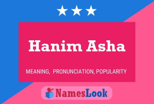 Hanim Asha Name Poster