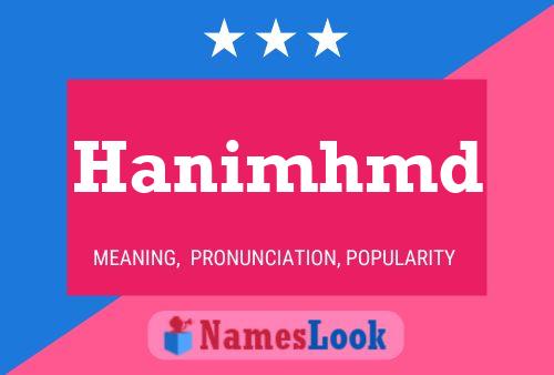 Hanimhmd Name Poster