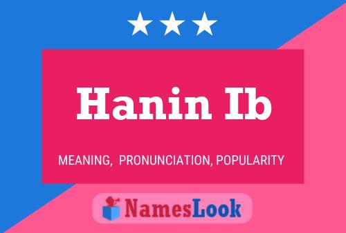 Hanin Ib Name Poster