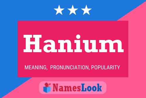 Hanium Name Poster