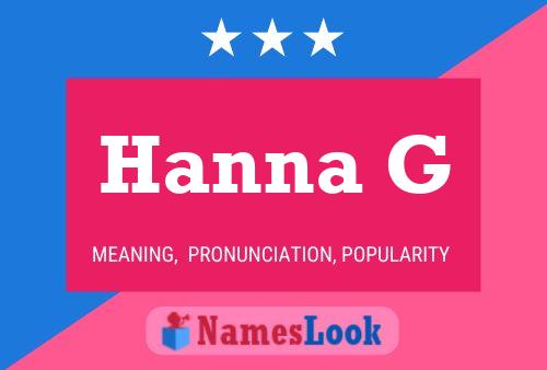 Hanna G Name Poster