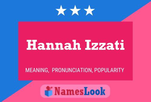 Hannah Izzati Name Poster