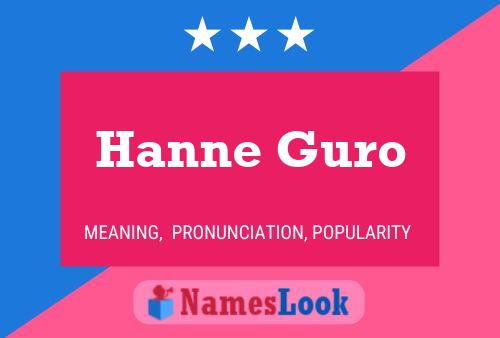 Hanne Guro Name Poster