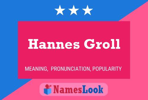 Hannes Groll Name Poster