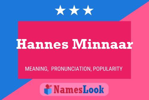 Hannes Minnaar Name Poster