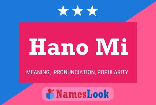 Hano Mi Name Poster