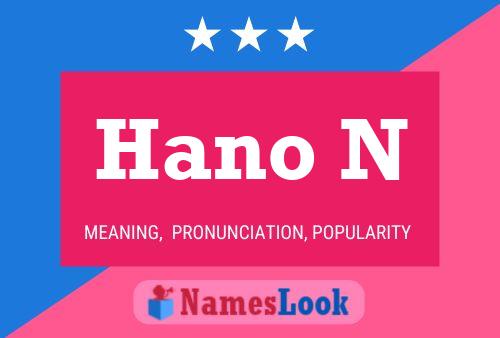 Hano N Name Poster