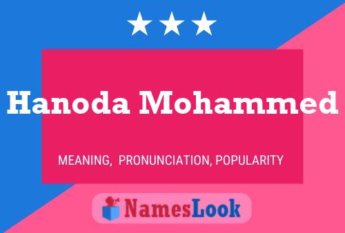 Hanoda Mohammed Name Poster