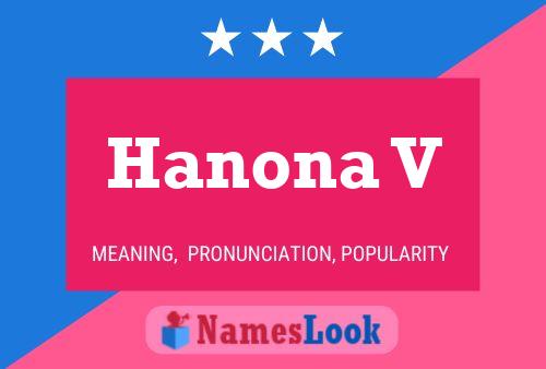 Hanona V Name Poster