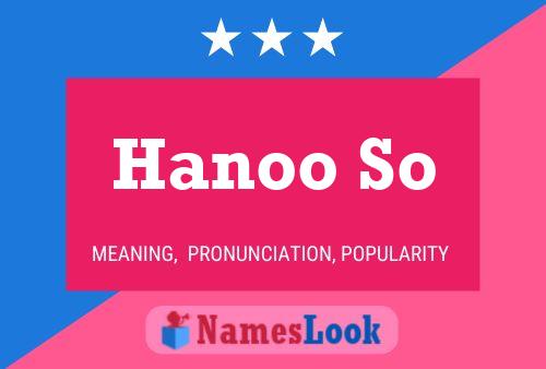 Hanoo So Name Poster