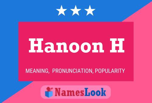 Hanoon H Name Poster