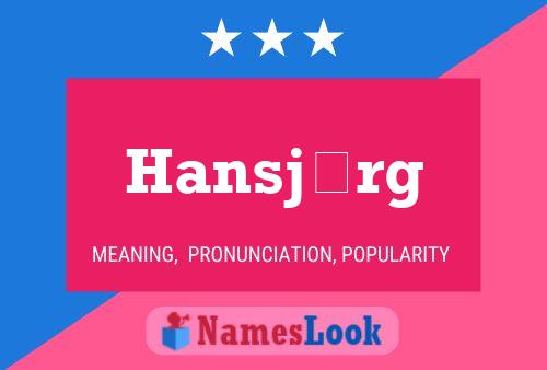 Hansjörg Name Poster