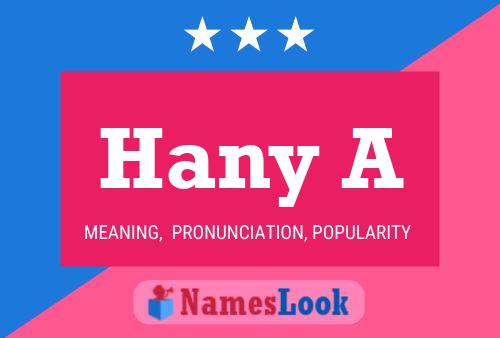 Hany A Name Poster