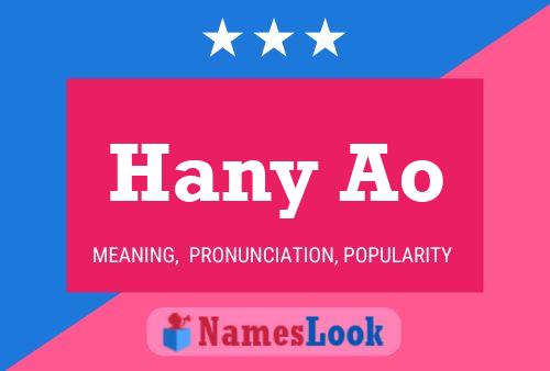 Hany Ao Name Poster