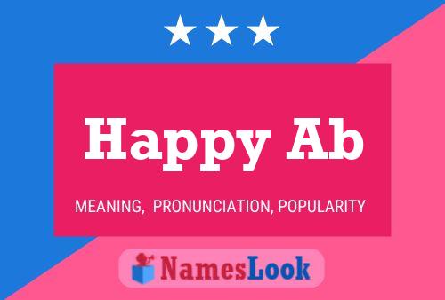 Happy Ab Name Poster