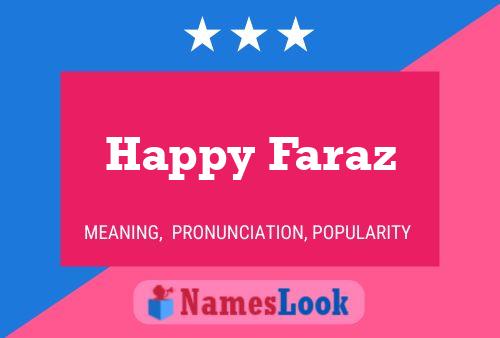 Happy Faraz Name Poster