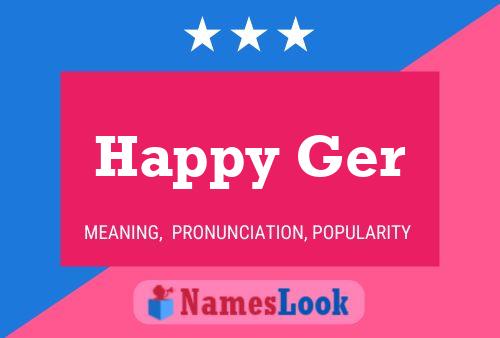 Happy Ger Name Poster