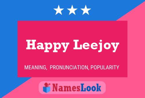 Happy Leejoy Name Poster