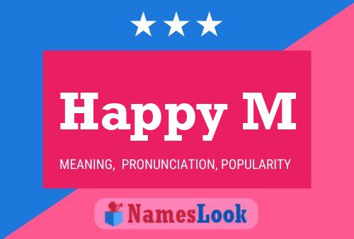 Happy M Name Poster