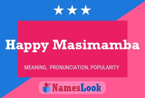 Happy Masimamba Name Poster