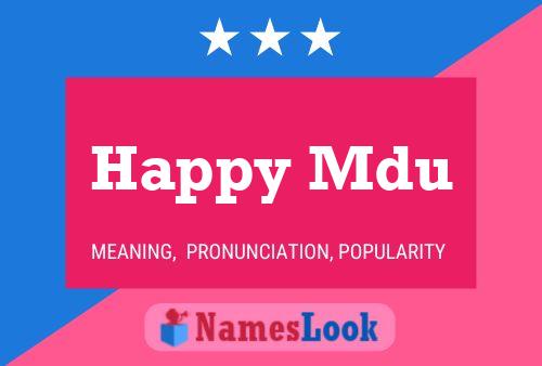 Happy Mdu Name Poster