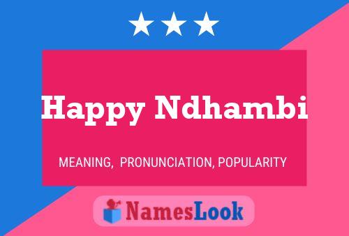 Happy Ndhambi Name Poster