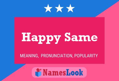 Happy Same Name Poster