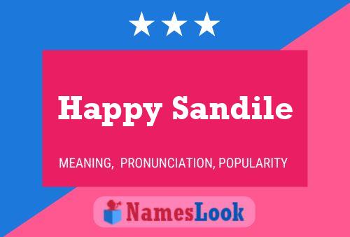 Happy Sandile Name Poster