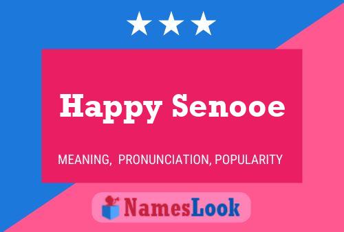 Happy Senooe Name Poster