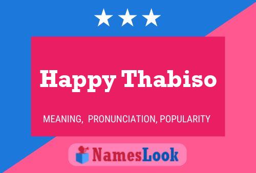 Happy Thabiso Name Poster