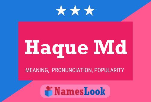 Haque Md Name Poster