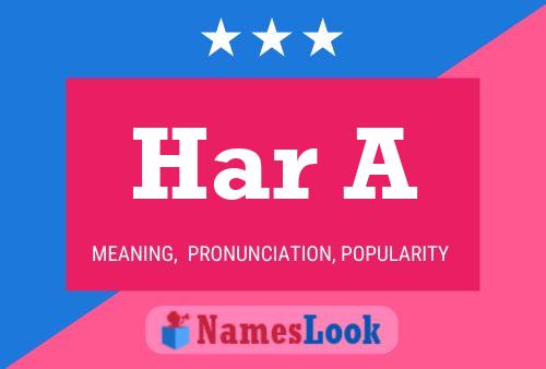 Har A Name Poster