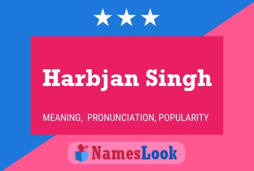 Harbjan Singh Name Poster