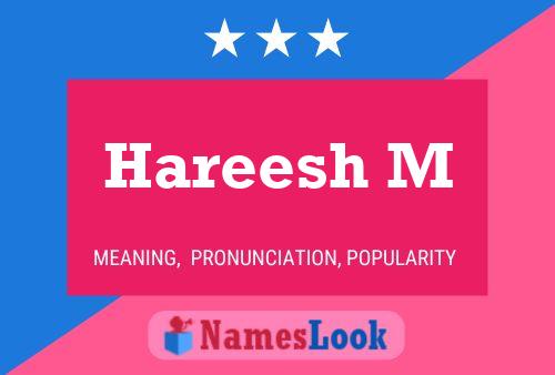 Hareesh M Name Poster